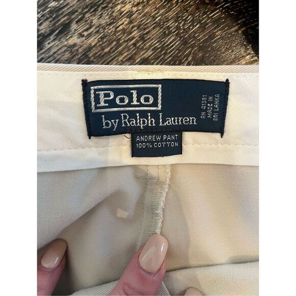 Polo by Ralph Lauren Stone Andrew Pant Pleated sz 42/30 EUC - Picture 7 of 7